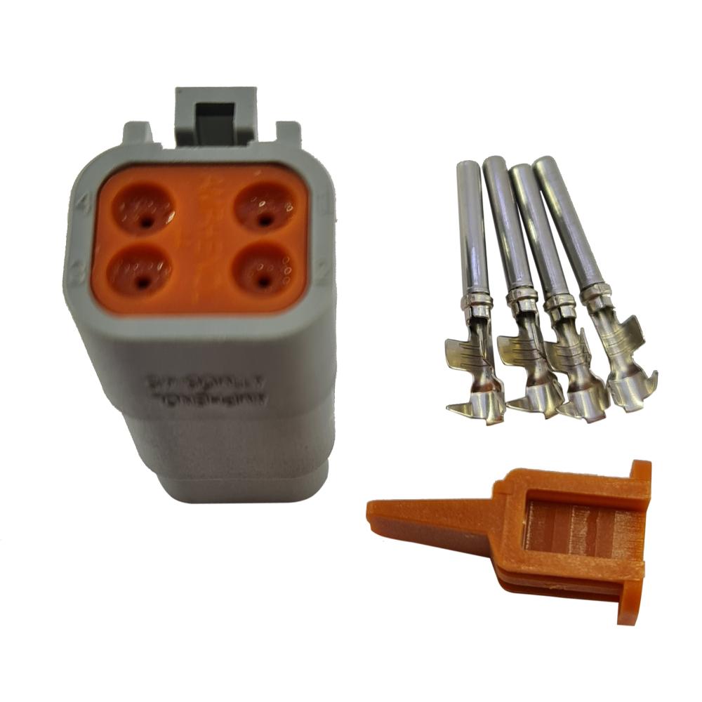 Kit Conector 04 Vias Macho DT04 (Deutsch)